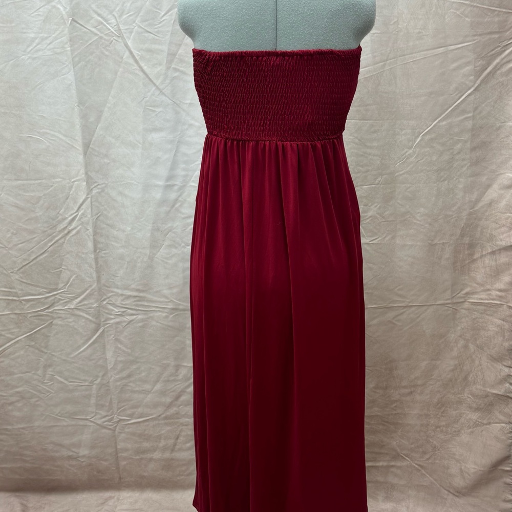 NWT Glory Sunshine Red Strapless dress - Picture 2 of 6